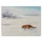 Designart - Red Fox Running In White Snow I - Farmhouse Canvas Wall Art Print
